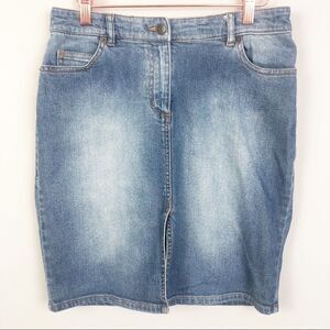 THE LIMITED | Denim Jean Stretch Pencil Skirt with Slit Women’s Size 6